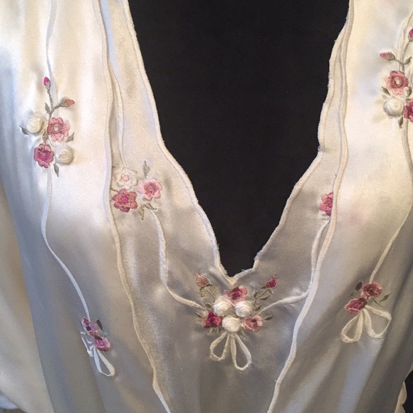 💝NWOT Gilligan & O’Malley 2 pc Ivory Gown/Kimono - Picture 6 of 8